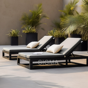 Moderno di lusso <span class=keywords><strong>in</strong></span> <span class=keywords><strong>alluminio</strong></span> Patio Set divano <span class=keywords><strong>in</strong></span> metallo durevole sala da pranzo all'aperto per cortili alberghi spiagge ville - Product Image 2