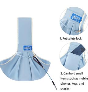Foldable <b>Pet</b> Travel Sling <b>Carrier</b> Bag, Waterproof Crossbody Shoulder Bag for Small Dogs Cats Daily Walking Hiking Cycling - Product Image 1