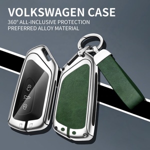 Carcasa de cuero de aleación de Zinc para llave de coche, accesorios Fob para Vw Volkswagen Golf 8 2020 Skoda Octavia A8 2021 Seat <span class=keywords><strong>Leon</strong></span> Mk4 - Product Image 2