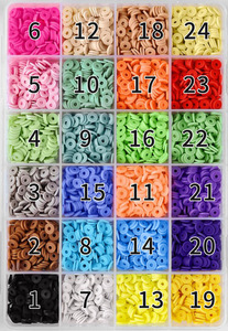 Accessoires de bricolage 6mm Boîte ronde plate en argile <span class=keywords><strong>pour</strong></span> la fabrication de <span class=keywords><strong>bracelets</strong></span> - Product Image 5