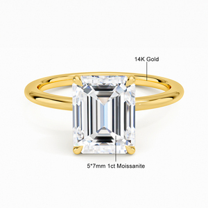 Fabricant <span class=keywords><strong>de</strong></span> bijoux fins, design minimaliste, <span class=keywords><strong>bague</strong></span> <span class=keywords><strong>de</strong></span> fiançailles pour femme, 1ct, 2ct, 3ct, émeraude, moissanite, <span class=keywords><strong>diamant</strong></span> - Product Image 6