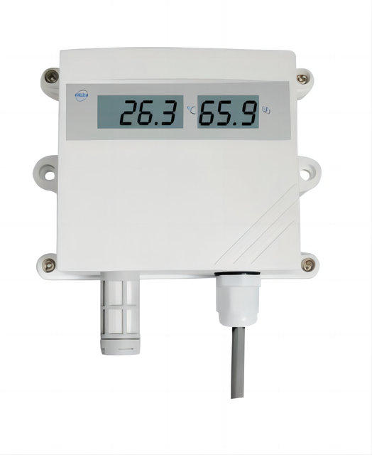 Industrial Temperature Humidity Sensor Transmitter Grain Moisture Meter LED Display 0.5% Accuracy -20~120C 4-20mA/RS485 Output