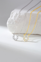 Collar con Colgante de Plata 925 Certificada con Moissanita y Zirconia, Suministro para Distribuidores Transfronterizos, OEM ODM, Venta al por Mayor de Fábrica en Pequeñas Cantidades