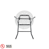 Nouveau design Table de barre supérieure ronde pliante Table pliante de barre de hauteur en plastique portable Table pliante pour l'extérieur