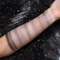 Palette de fards à paupières 15 couleurs Dark Elf à marque privée – Lumineux, scintillant, métallique, mat/satiné, tons gris/cendres/noirs foncés, poudre Western