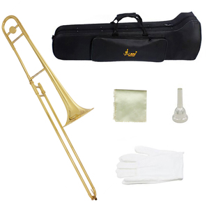 <span class=keywords><strong>Trombone</strong></span> <span class=keywords><strong>Alto</strong></span> Sib Professionnel SLADE en Laiton Laqué Or avec Accessoires, Housse de Transport et Bocal - Product Image 2