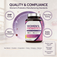 Probiotiques en gros pour femmes 50 milliards de UFC 16 souches cliniquement prouvées Prébiotique Canneberge 60 capsules végétales OEM