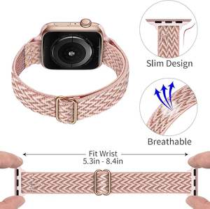 Correa de reloj inteligente de nailon elástico al por mayor de fábrica con conector de Metal de 38mm, 42mm, 46mm y 49mm para <span class=keywords><strong>Apple</strong></span> <span class=keywords><strong>Watch</strong></span> Series Ultra - Product Image 3