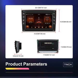 Podofo 7'' 2Din Android Carplay/Android Auto sans fil GPS/WiFi/FM/RDS pour Renault Megane2 2002-2009 Autoradio Livraison rapide - Product Image 5