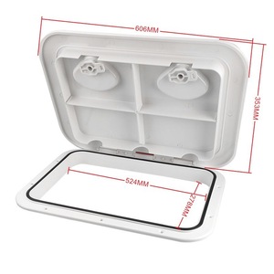 Alta qualidade nylon retângulo escotilha deck capa branco multisize barco marinho acessórios