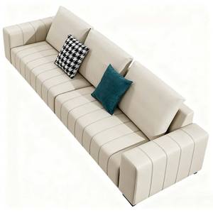 लिविंग रूम के लिए पियानो कुंजी शैली चमड़े के सोफे सेट, तीन-सीटर रंग और आकार में अनुकूलित किया जा सकता है। - Product Image 2