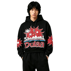 Sweat à capuche graphique streetwear surdimensionné personnalisé pour homme, pull hip-hop en molleton de coton épais, vente en gros TKAN9114 - Product Image 2