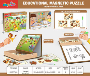 Rompecabezas Magnético Educativo para Niños de 4 Años, Bolsa de Almacenamiento Abierta, Primer Rompecabezas Magnético Educativo - Product Image 3