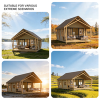 Tente Glamping de luxe, Safari Prairie, en bois, en plein air, dans le désert, hôtel, station, maison
