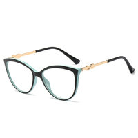Nouveau design à la mode anti-lumière bleue bloquant les lunettes 2023 rétro lunettes Tr90 lunettes en métal