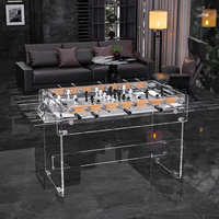 Table de football de table en acrylique ultra-transparente, de qualité supérieure, 55 pouces, pleine taille, durable, pour intérieur, design minimaliste, jeu de football de table transparent comme du cristal