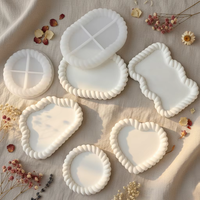 Moule en silicone torsadé pour corde, idéal pour la fabrication de sous-verres et plateaux de rangement en résine ou plâtre, facile à démouler pour la décoration de table.
