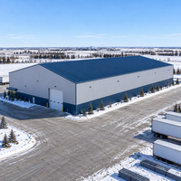 Entrepôt en acier canadien, panneaux sandwich isolés, atelier de stockage, bureau, bâtiment métallique préfabriqué