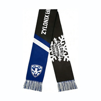 Écharpes de créateur en gros, écharpes en acrylique chaudes, tricotées, imprimées sur mesure, écharpes de supporters de clubs de football