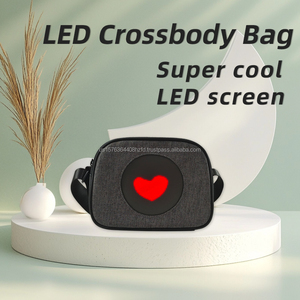 Sac à bandoulière LED tendance, sac de voyage quotidien grande capacité, sac bandoulière avec écran d'affichage, sac banane, sac de poitrine réglable pour animaux de compagnie 5V - Product Image 1