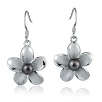 Collier en argent sterling 925 avec pendentif en forme de fleur en perle d'eau douce naturelle, bijoux sur le thème de la vie marine tropicale