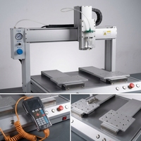 Distributeur de colle électrique automatique de bureau avec table de travail multi-axes pour papier/plastique/bois/cartons, robot de distribution de colle époxy