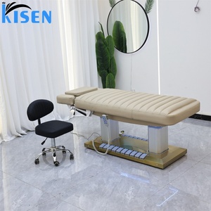Kisen 4 Motors Electric Adjustable Beauty Bed Tattoo Chair Customized Lash Facial Bed for Salon Aesthetics Shop with Led Light - Product Image 3
