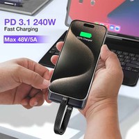 Cable de Extensión USB 4 de 40 Gbps, Cable Plano Corto, Carga Rápida de 240 W, Transmisión de Datos, Cable USB-C, Conexión de Video de 8K a 60 Hz