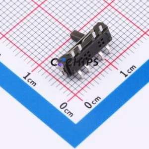 MST23D19G40-B Slide Switch SMD-8P,13x3.5mm Switch Double Pole Three Throw Rectangle Pin Header SMD Tab 12.95mm - Product Image 2