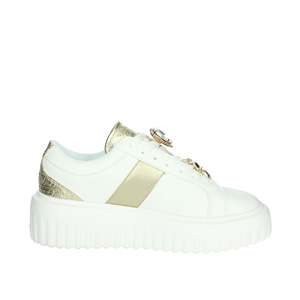 Zapatillas Deportivas para Mujer Braccialini, Blancas con Plataforma Dorada, Estilo Moderno - Product Image 4