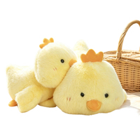 Fabricant de peluches personnalisées : Poussins jaunes couchés mignons, animaux en peluche, oreillers à câliner, jouets en peluche lestés doux pour compagnon de sommeil