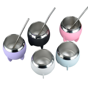 Venta al por mayor: Juego de tazas de mate <span class=keywords><strong>argentinas</strong></span> de 280 ml (10 oz) de acero inoxidable 304 de doble pared con aislamiento, con pajita, para mantener bebidas frías o calientes. - Product Image 6