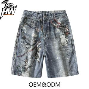 Pantalones Cortos de Mezclilla Tácticos Personalizados para Hombre, Estilo <span class=keywords><strong>Cargo</strong></span>, OEM al por Mayor, Urban Explorer Streetwear 2026 - Product Image 4