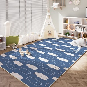 Tappeto per Cameretta Bambini con Animali Cartoon, Lavabile <span class=keywords><strong>e</strong></span> Cancellabile, Tappetino per Lettura <span class=keywords><strong>e</strong></span> Gioco, per Soggiorno/Camera da Letto, Divano, Caffè - Product Image 3