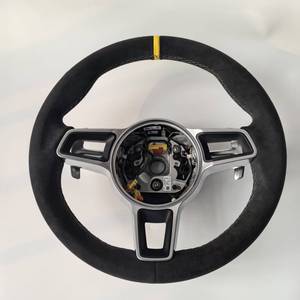 Un ensemble de housses décoratives noires pour volant de voiture, couvre-volant supérieur pour Cayenne Boxster Macan Carrera Boxster Cayman - Product Image 5
