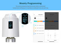 TRV602 Ultra-low Power OLED Scree Zigbee Tuya Programación semanal Calefacción inalámbrica Habitación Radiador Termostato Válvula termostática