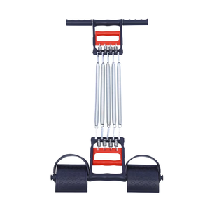 Ventas al por mayor, dispositivo de Fitness tres en uno, expansor de pecho con resorte, potenciador de fuerza de agarre, cuerda de tracción de Pedal con 5 resortes de Metal - Product Image 2