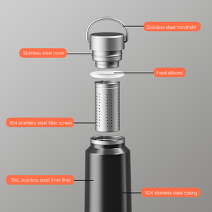 Différentes tailles personnalisées Camp Voyage Gym Sport Flacon sous vide <span class=keywords><strong>bouteille</strong></span> isolée avec <span class=keywords><strong>infuseur</strong></span> à thé - Product Image 5
