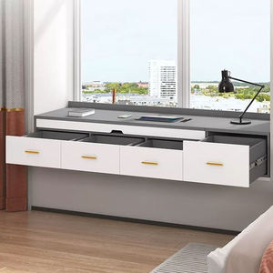 Escritorio de Madera Moderno para Sala de Estar con Cajones de Gran Capacidad, Ecológico, Duradero, Multifuncional y Fácil de Guardar - Product Image 1