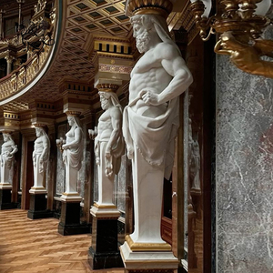 Colonnes de porche <span class=keywords><strong>en</strong></span> <span class=keywords><strong>pierre</strong></span> naturelle sculptée, <span class=keywords><strong>d</strong></span>écoratives pour l'<span class=keywords><strong>entrée</strong></span> de l'hôtel BLVE, colonnes romaines <span class=keywords><strong>en</strong></span> marbre antique, représentant un homme nu. - Product Image 3