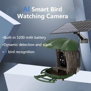 Nourrisseur d'oiseaux AI solaire Elecpat, avec reconnaissance AI, vidéo en direct en HD 1296P et reconnaissance automatique des - Product Image 4