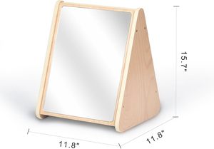 Specchio Bifacciale per Neonati, Giocattolo Sensoriale <span class=keywords><strong>Montessori</strong></span> per Attività Facciale, per Bambini dai 6 Mesi in su - Product Image 2