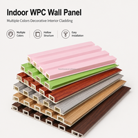 Panneau mural rainuré WPC, revêtement mural en composite bois-plastique décoratif pour l'intérieur, pour la décoration intérieure commerciale