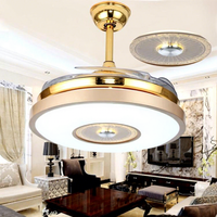 Lustre nordique moderne de luxe avec éclairage LED réglable pour salon, ventilateur de plafond en acrylique avec lumière