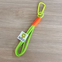 Sleutelhangerkoord van metallic polyester, handgeweven, modieus gevlochten telefoonbandje met mesh-design voor tassen, broeken en accessoires