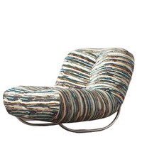 Fauteuil inclinable à bascule moderne et simple, type chenille, rembourré en mousse, monoplace, pour balcon et salon, idéal pour se reposer et dormir