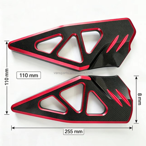 แป้นเหยียบอะลูมิเนียม CNC สำหรับรถมอเตอร์ไซค์ WANOU PCX125/150 PCX160  แบบสองสีเคลือบอโนไดซ์ - Product Image 2