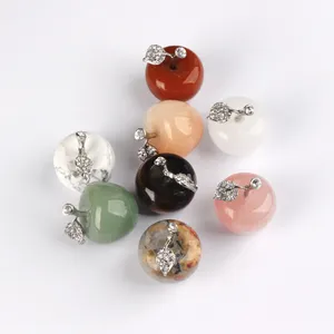 healing crystal jewelry quartz small apple shape crystal carving apples for home decoration