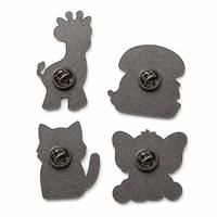 Badge personnalisé en émail dur avec motif d'animaux mignons, broche pour enfants, cadeau tendance, badge en promotion
