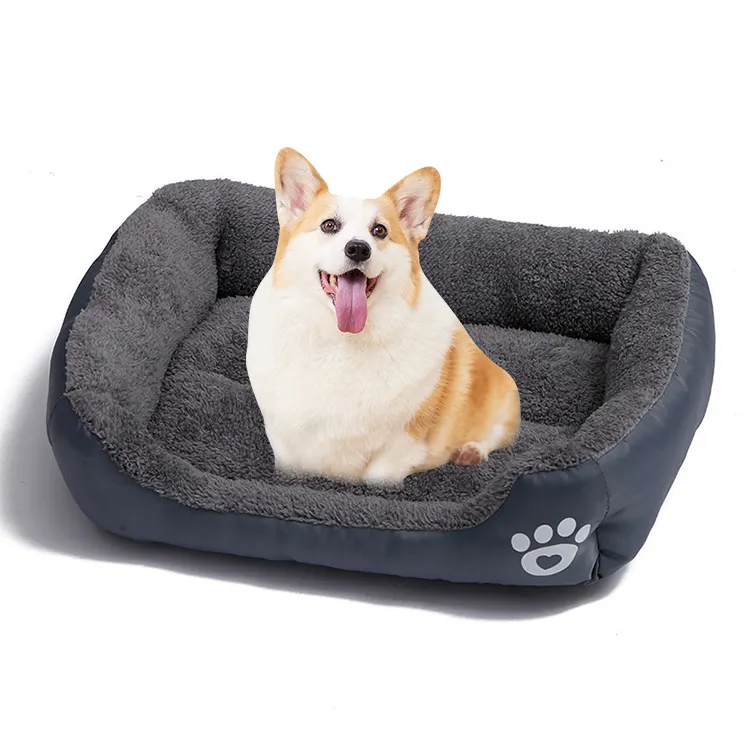 Съемная квадратная кровать для собак и кошек 2023 самый продаваемый Удобный И Теплый материал 100% хлопок